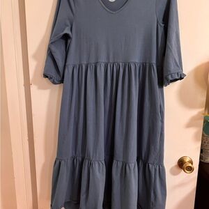 Stylish Asymmetrical Blue Dress